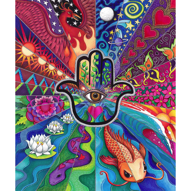 Hamsa Hand Wooden Jigsaw Puzzle - aimpuzzle