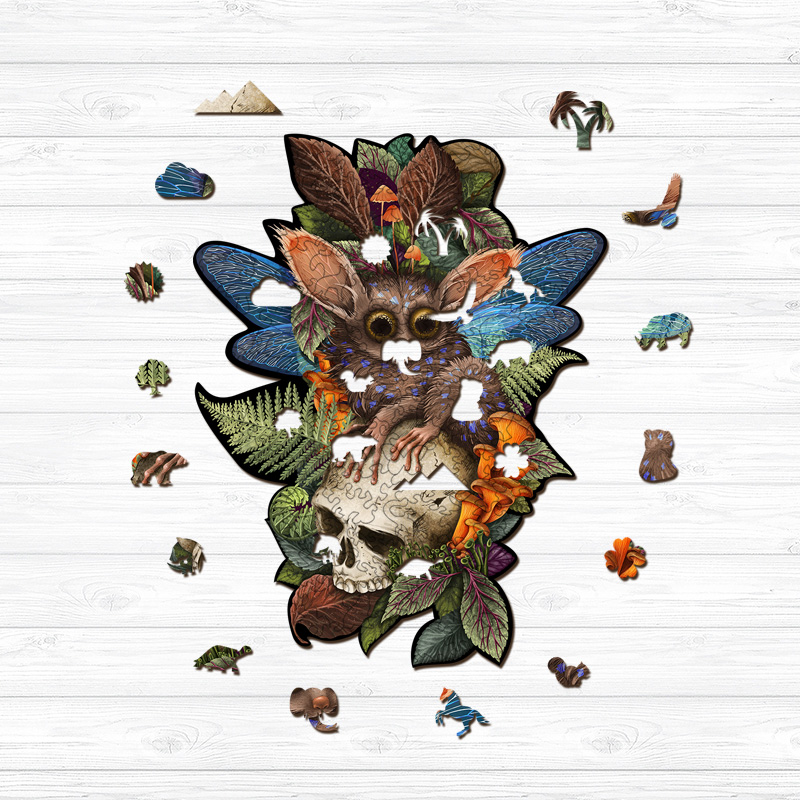 Gerbil Skull Wooden Jigsaw Puzzle - aimpuzzle