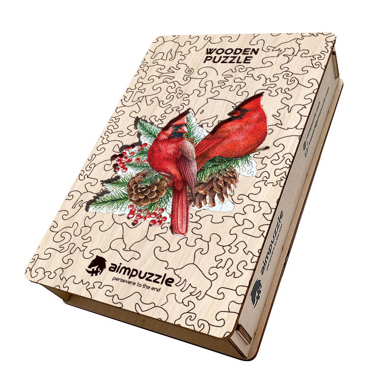 Cardinal Bird Wooden Jigsaw Puzzle - aimpuzzle