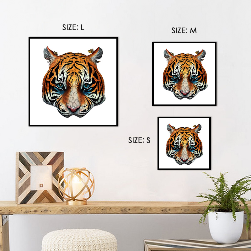 Brave Eyed Tiger Wooden Jigsaw Puzzle - aimpuzzle