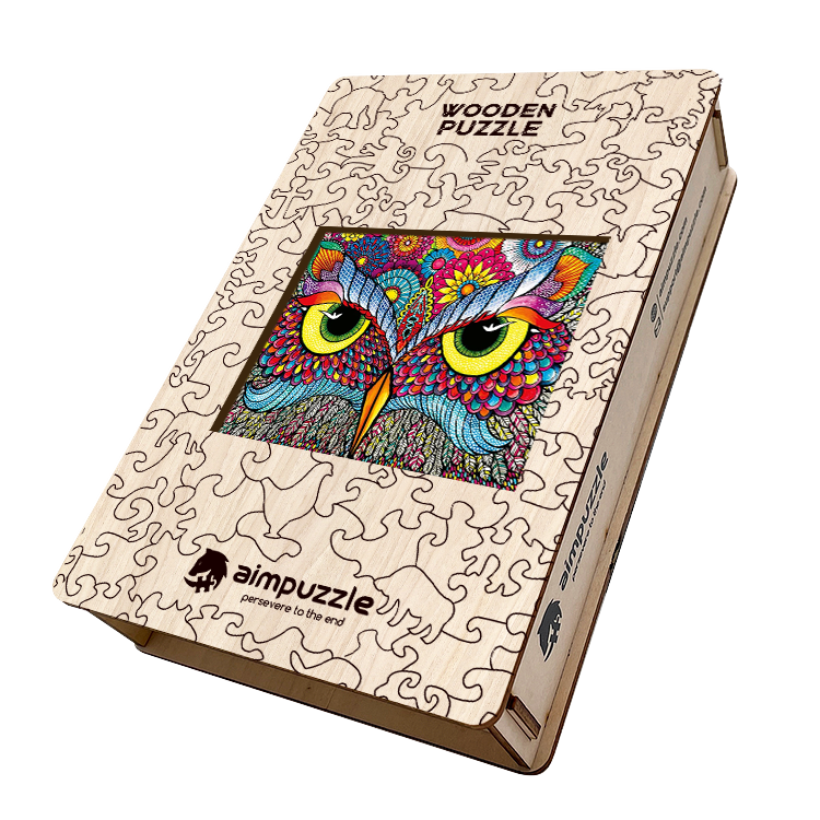 Owl's Eye Wooden Jigsaw Puzzle - aimpuzzle