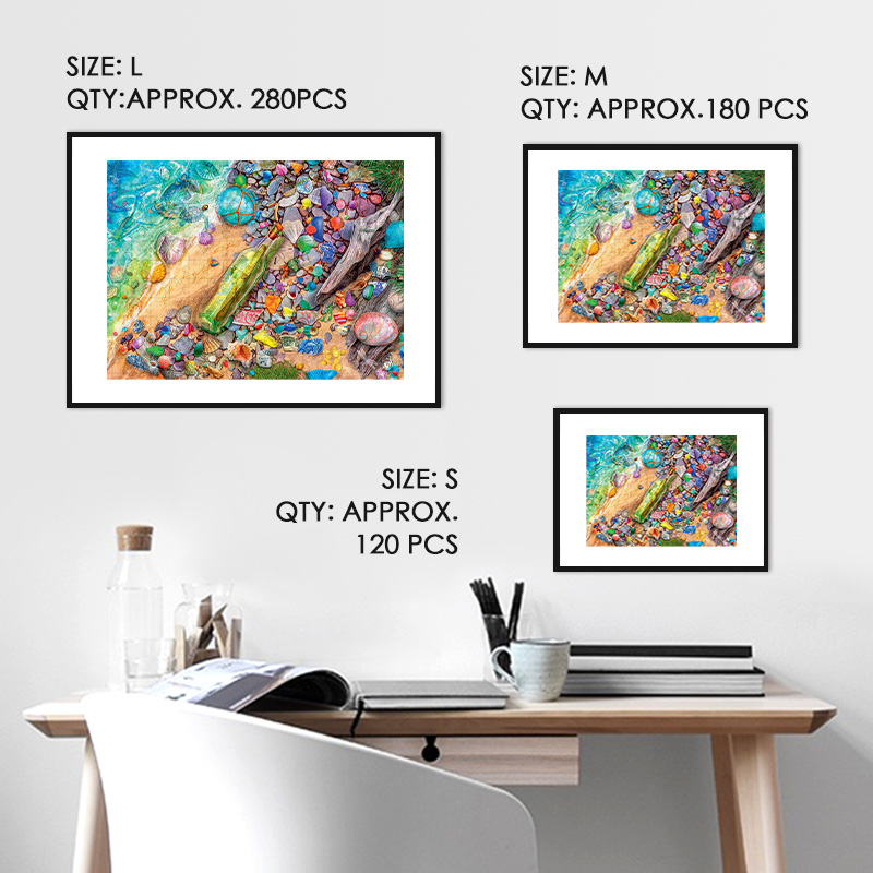 Drift Bottle Beach Wooden Jigsaw Puzzle - aimpuzzle