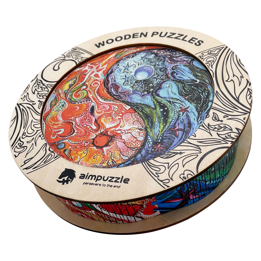 Yin Yang Water and Fire Wooden Jigsaw Puzzle - aimpuzzle