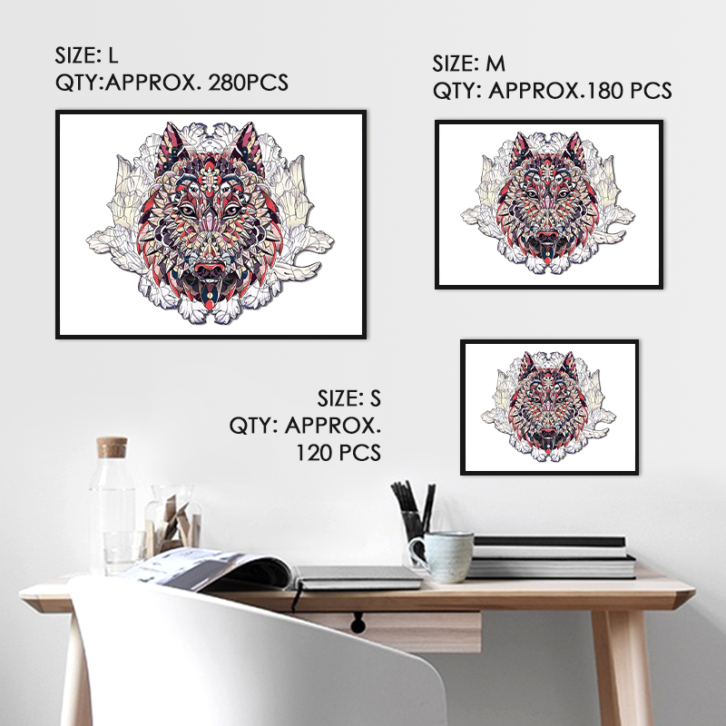 Purple Wolf Wooden Jigsaw Puzzle - aimpuzzle