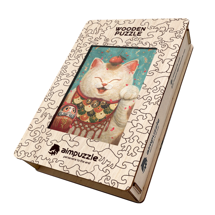 Fortune Cat Wooden Jigsaw Puzzle - aimpuzzle