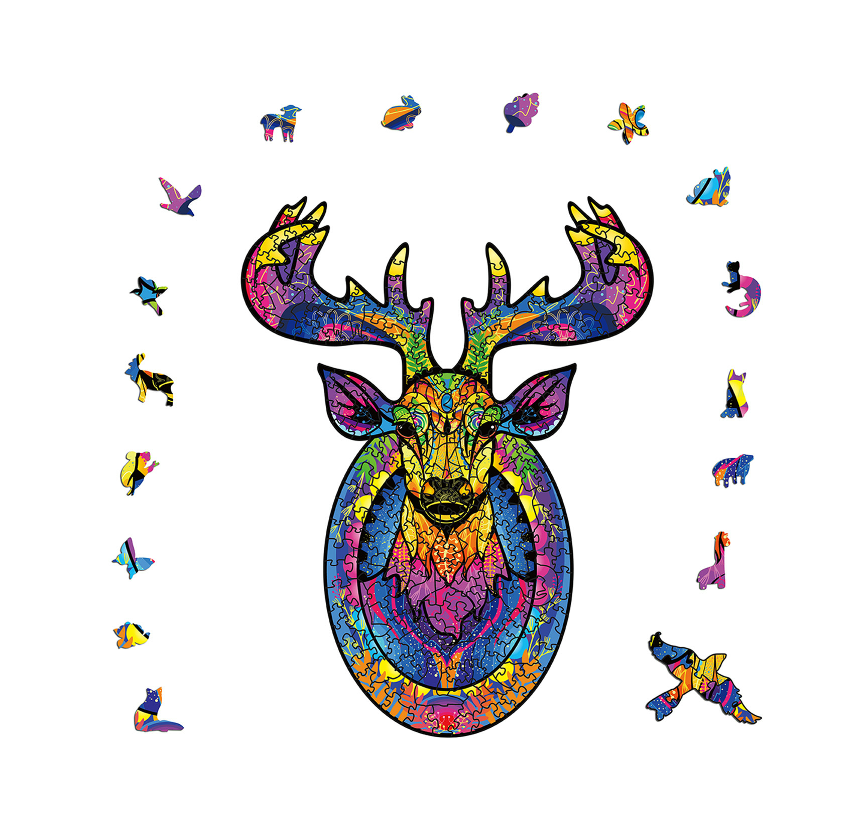 Deer Head Wooden Jigsaw Puzzle - aimpuzzle