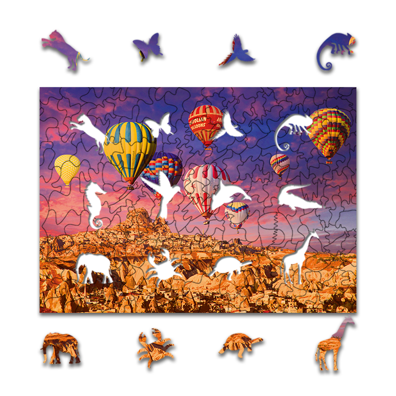 Hot air balloon Wooden Jigsaw Puzzle - aimpuzzle