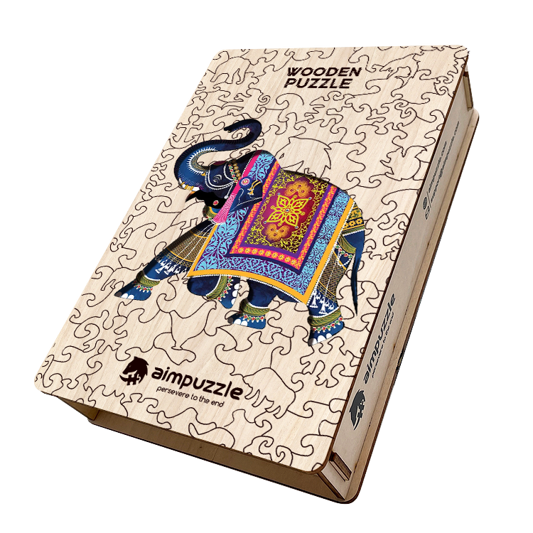 Mandala Elephant Wooden Jigsaw Puzzle - aimpuzzle