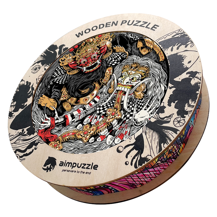 Yin Yang Yakshas Wooden Jigsaw Puzzle - aimpuzzle