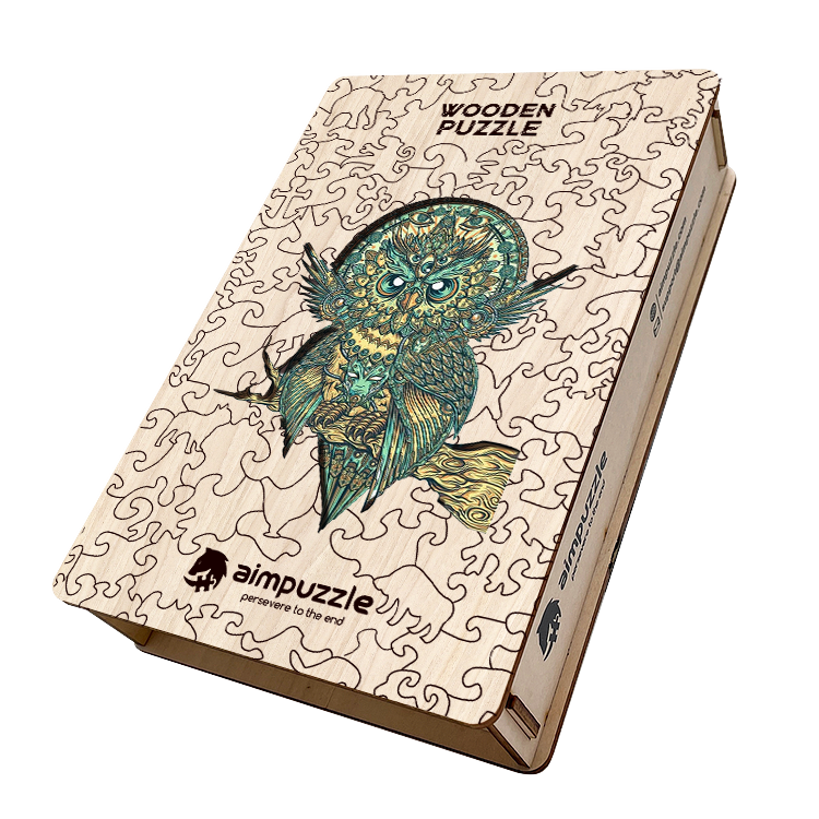 Owl Mandala Wooden Jigsaw Puzzle - aimpuzzle