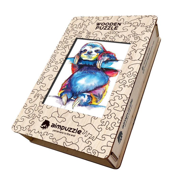 Cute Sloth Wooden Jigsaw Puzzle - aimpuzzle