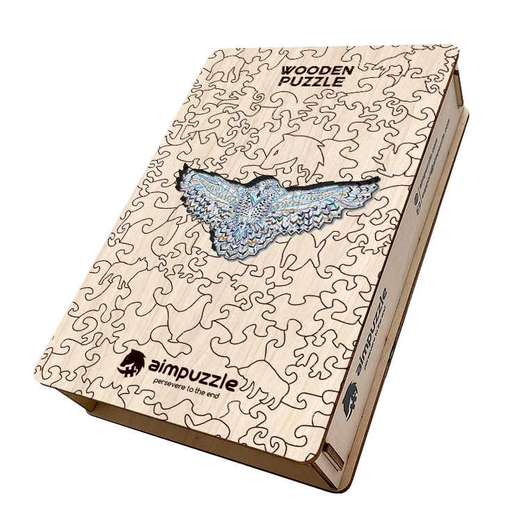 White Owl Wooden Jigsaw Puzzle - aimpuzzle