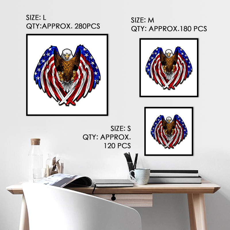 American Flag Eagle Wooden Jigsaw Puzzle - aimpuzzle
