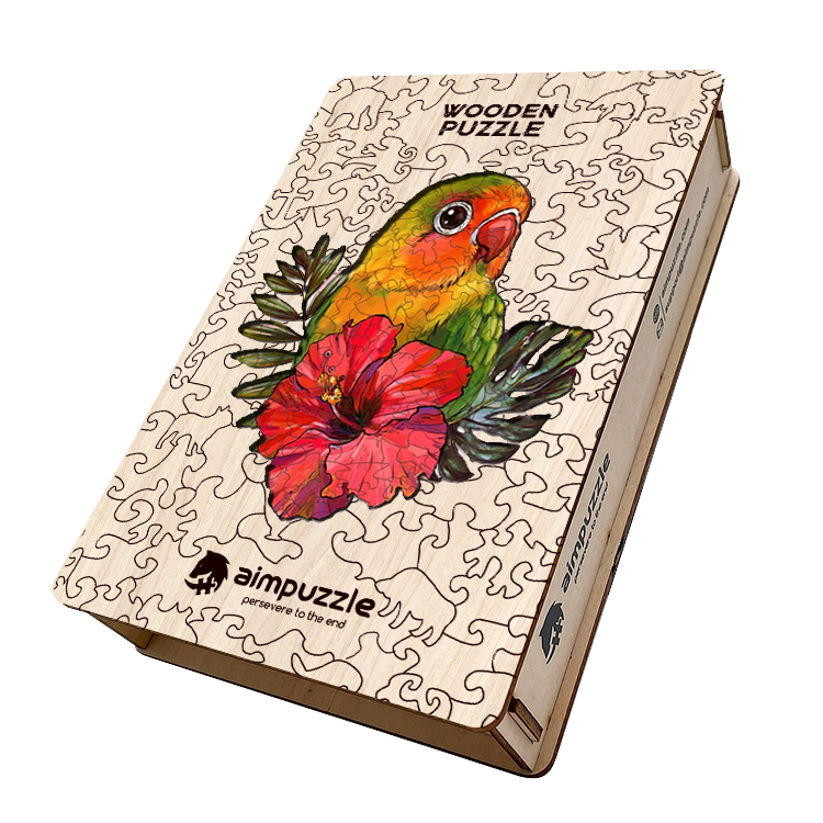 Parrot & Flower Wooden Jigsaw Puzzle - aimpuzzle