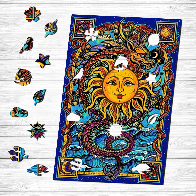 Sun Dragon Wooden Jigsaw Puzzle - aimpuzzle