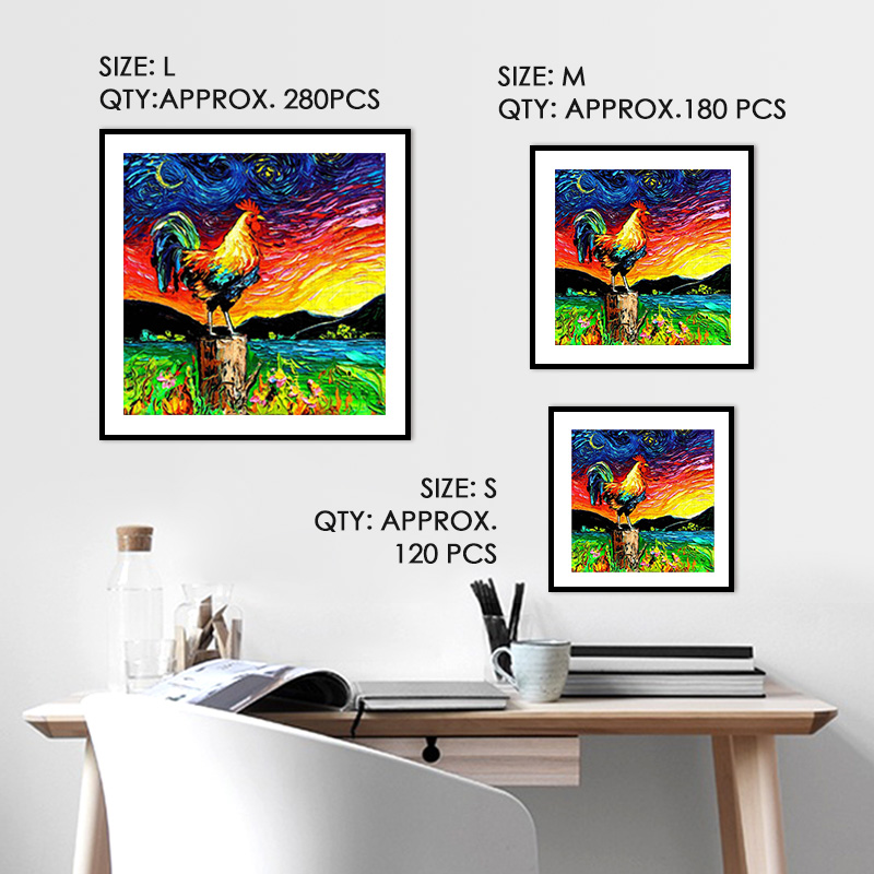 Oil Painting Rooster Wooden Jigsaw Puzzle - aimpuzzle