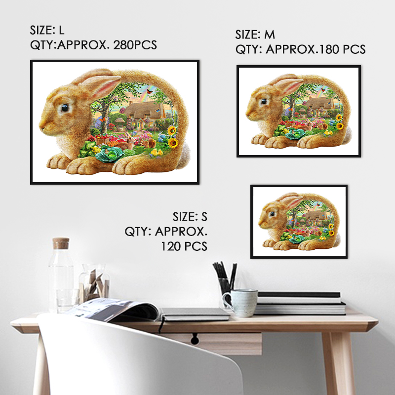 Rabbit House Wooden Jigsaw Puzzle - aimpuzzle