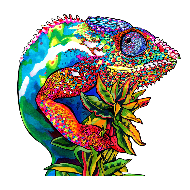 Chameleon Wooden Jigsaw Puzzle - aimpuzzle