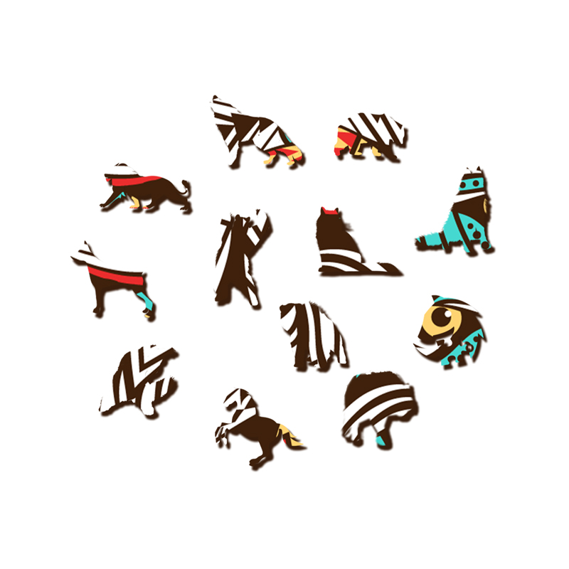 Tribal Wolf Wooden Jigsaw Puzzle - aimpuzzle