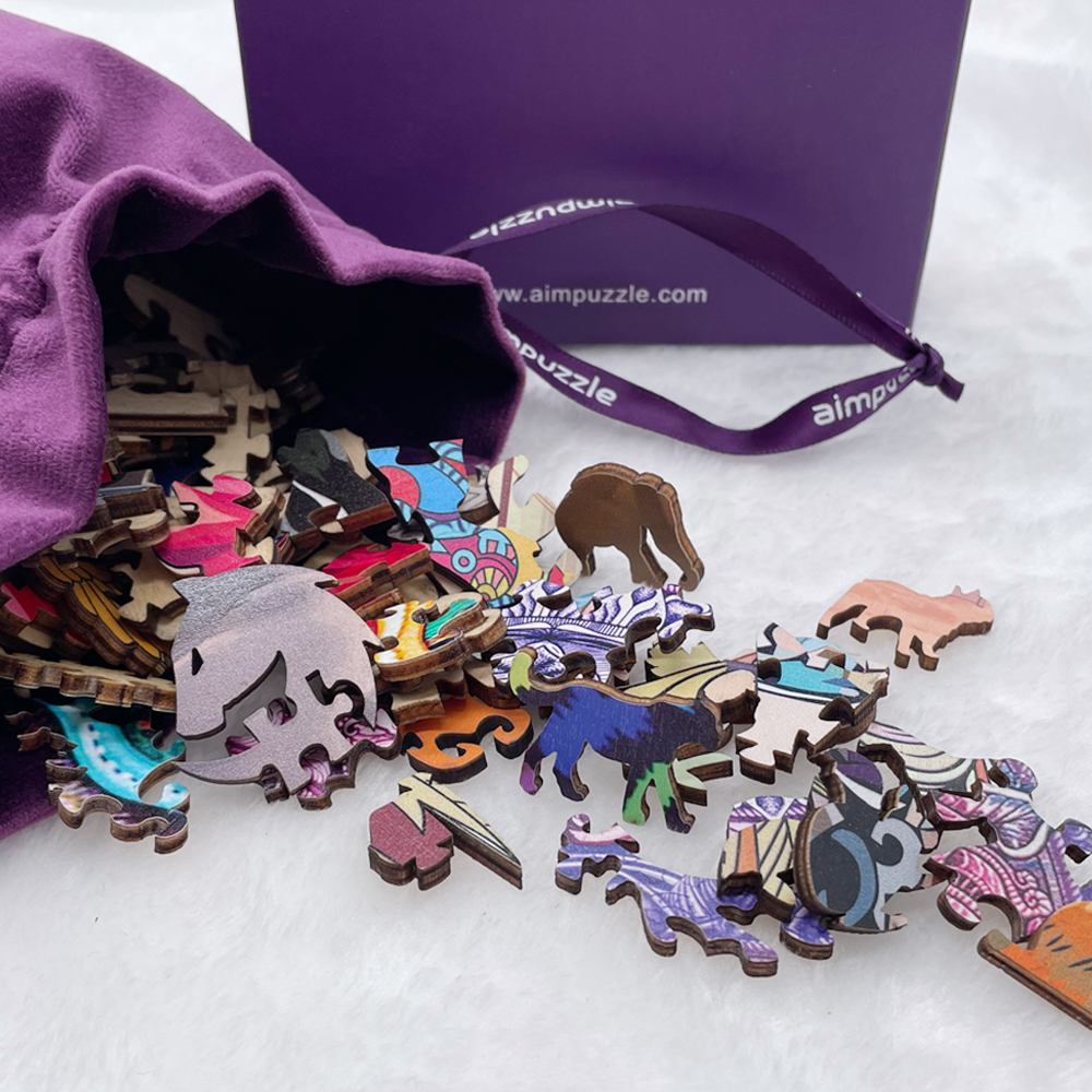 Sea Wave Wolf Wooden Jigsaw Puzzle - aimpuzzle