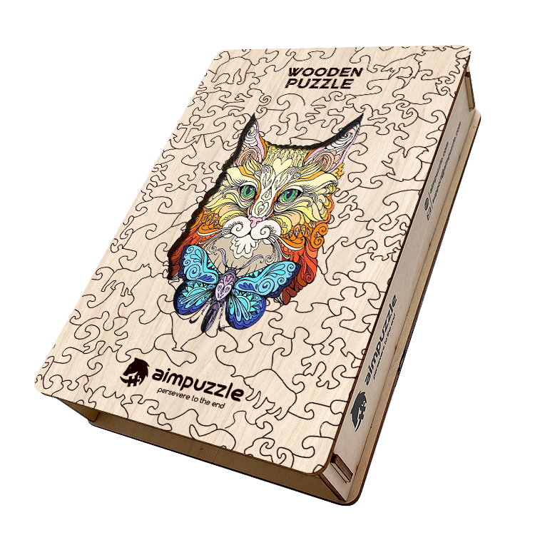 Pretty Cat Wooden Jigsaw Puzzle - aimpuzzle